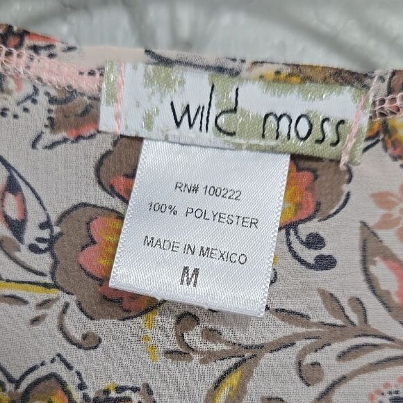 Wild Moss Women's Floral Print Sheer Kimono Boot Barn Western Wear Cardigan Wrap - Picture 5 of 10